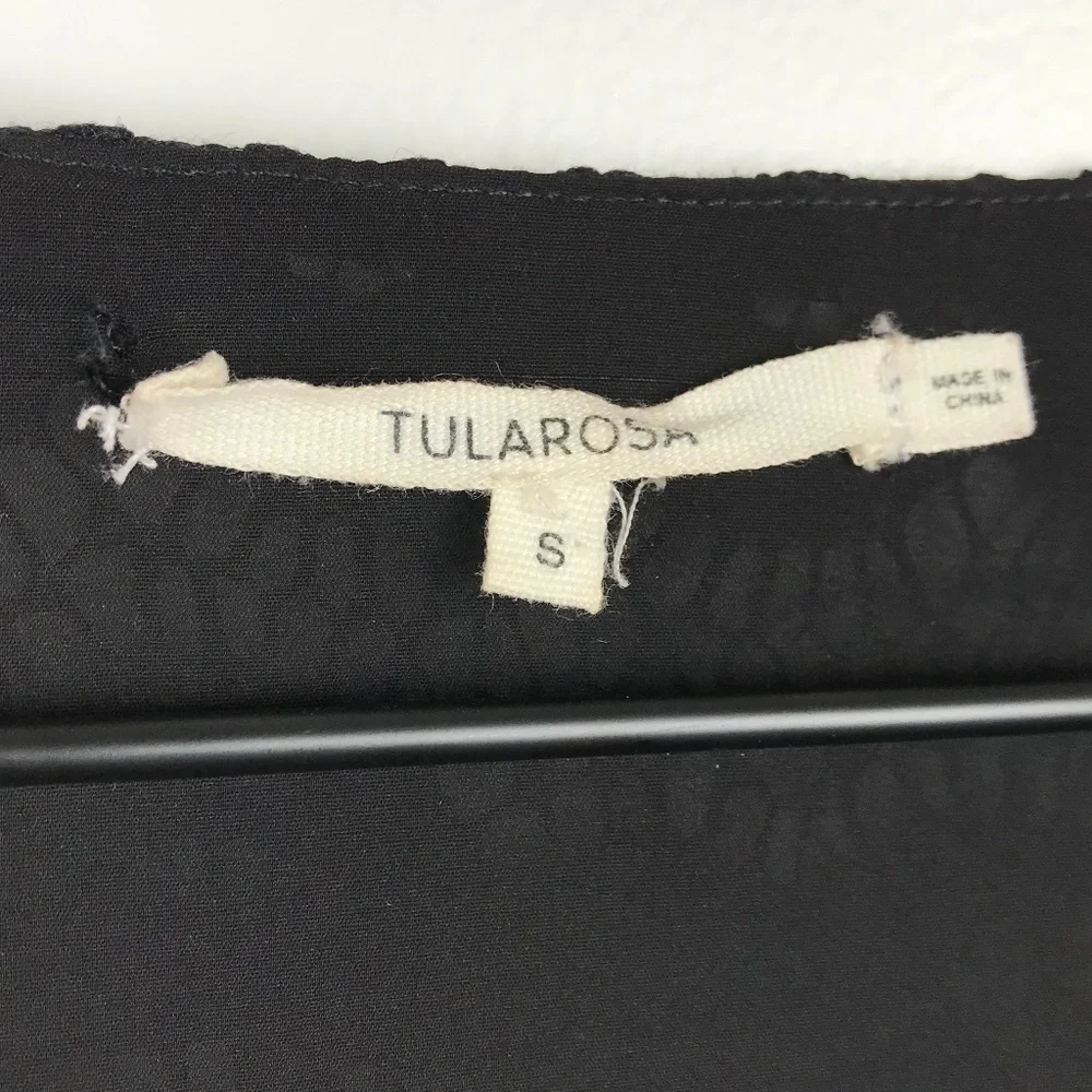 NWT REVOLVE Tularosa Black Lace Puff Long Sleeve with Tie Details Top- S